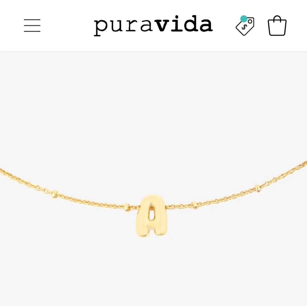 Pura Vida A necklace gold